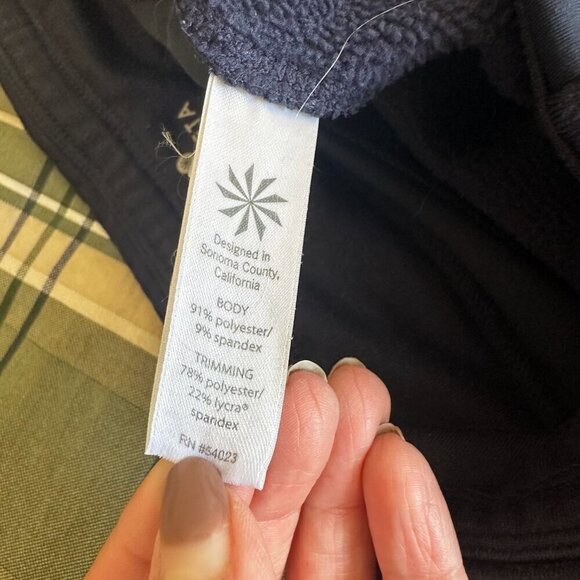 Athleta Leggings Womens Sz L Black Reflective Back Zip Pocket Athletic Stretch - Picture 8 of 11